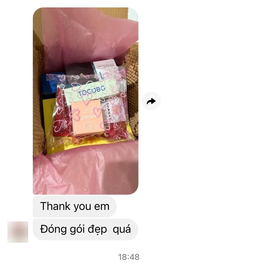 Real customer message (name hidden)